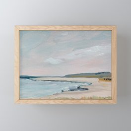 Pastel Crane Beach Framed Mini Art Print