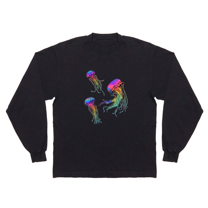 Psychedelic Jellyfish Long Sleeve T Shirt