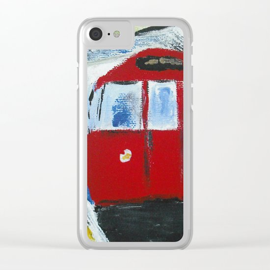 London Underground Acrylic On Canvas Board Fine Art Clear iPhone Case