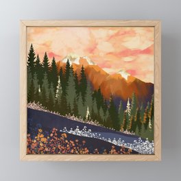 Mountain Dusk Framed Mini Art Print