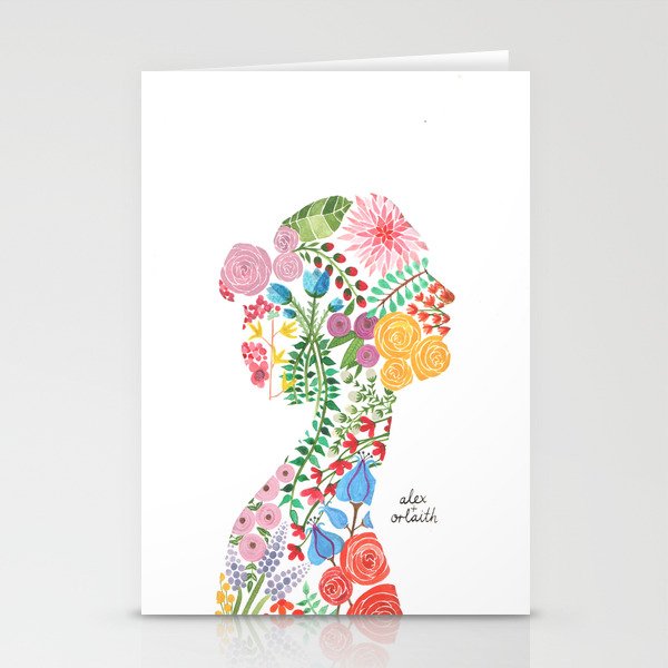 Floral Silhouette Stationery Cards