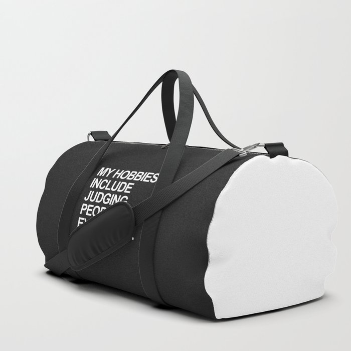Judging People's Eyebrows Funny Quote Duffle Bag