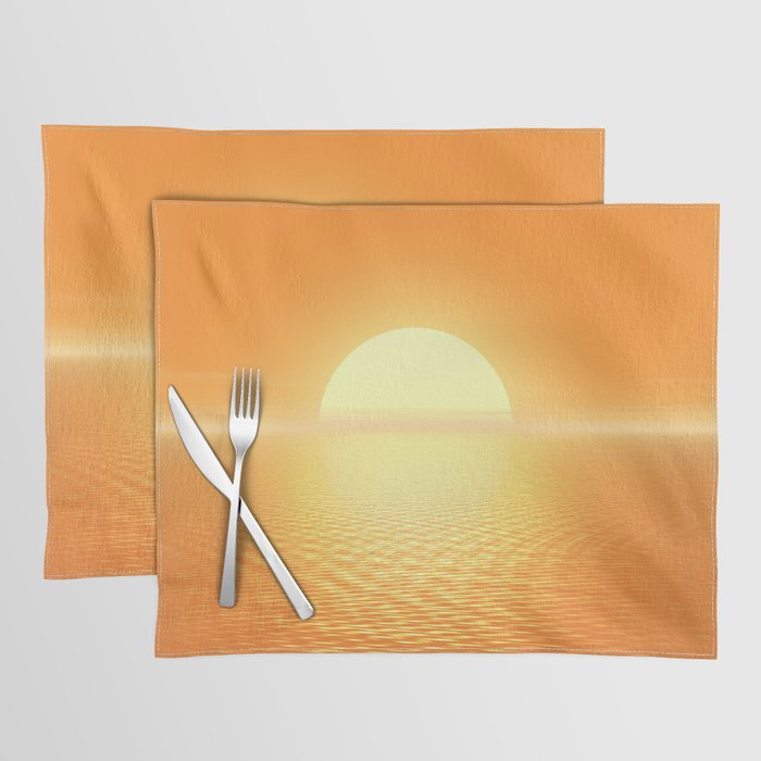 sunset Landscape Illustration Placemat