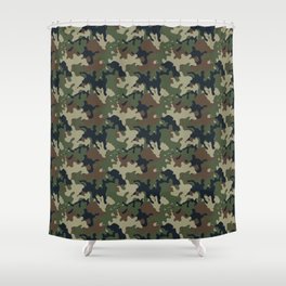 Abstract camo pattern  Shower Curtain