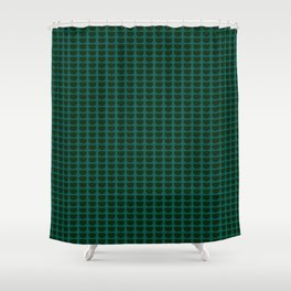 Teal and black cells pattern Shower Curtain