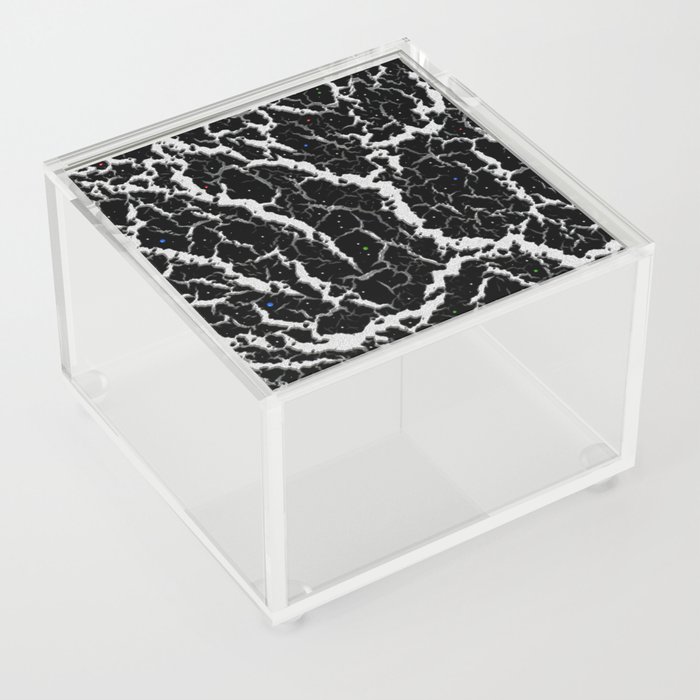 Cracked Space Lava - White Acrylic Box