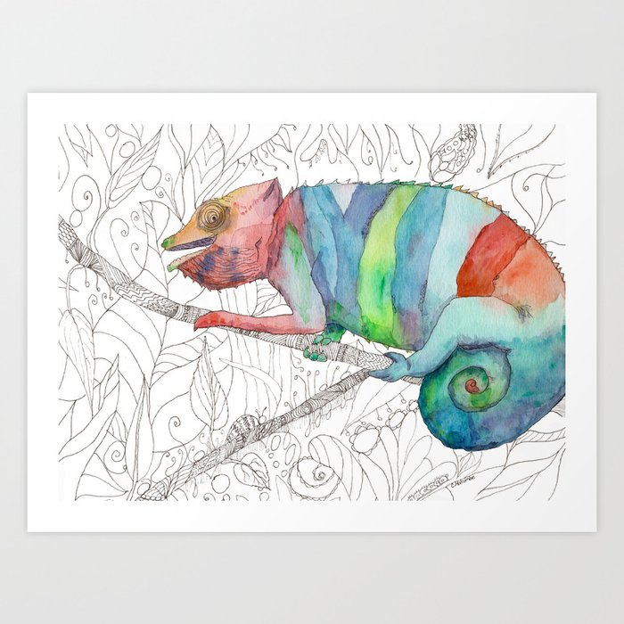 Chameleon Fail Art Print