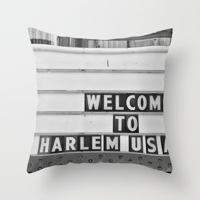 Welcome to Harlem Throw Pillow