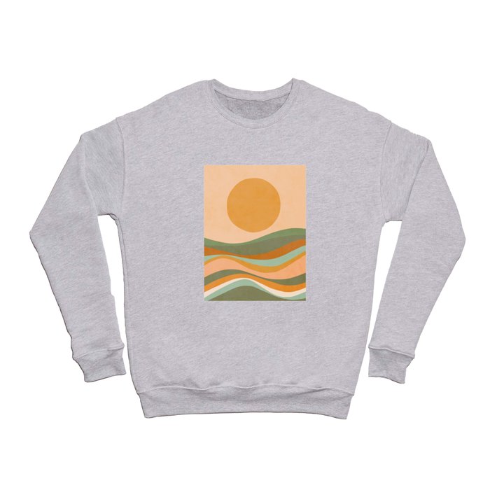 Rainbow Waves Landscape Crewneck Sweatshirt