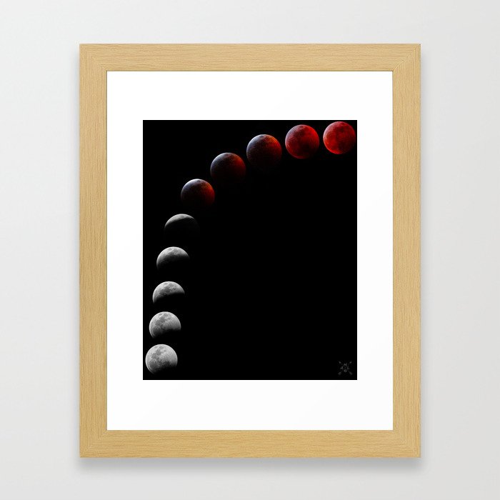 Blood Wolf Eclipse Framed Art Print
