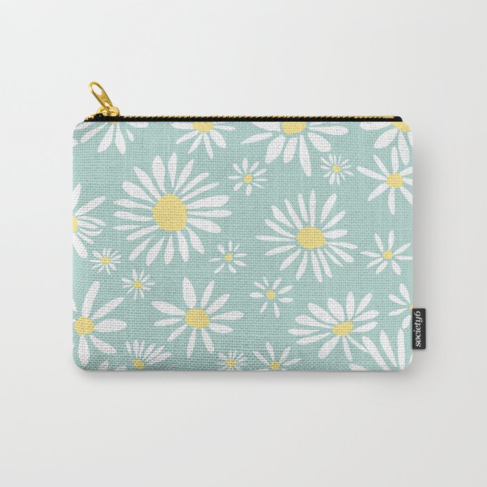 white daisies Carry-All Pouch