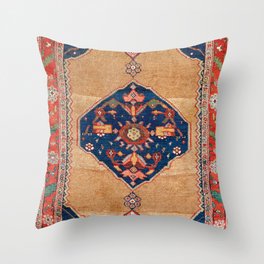 Bijar Kurdish Northwest Persian Rug Print Throw Pillow