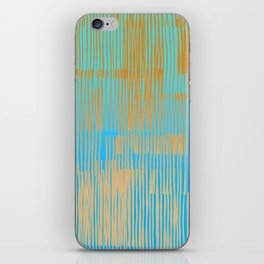 Lines | Gold Mint Green iPhone Skin