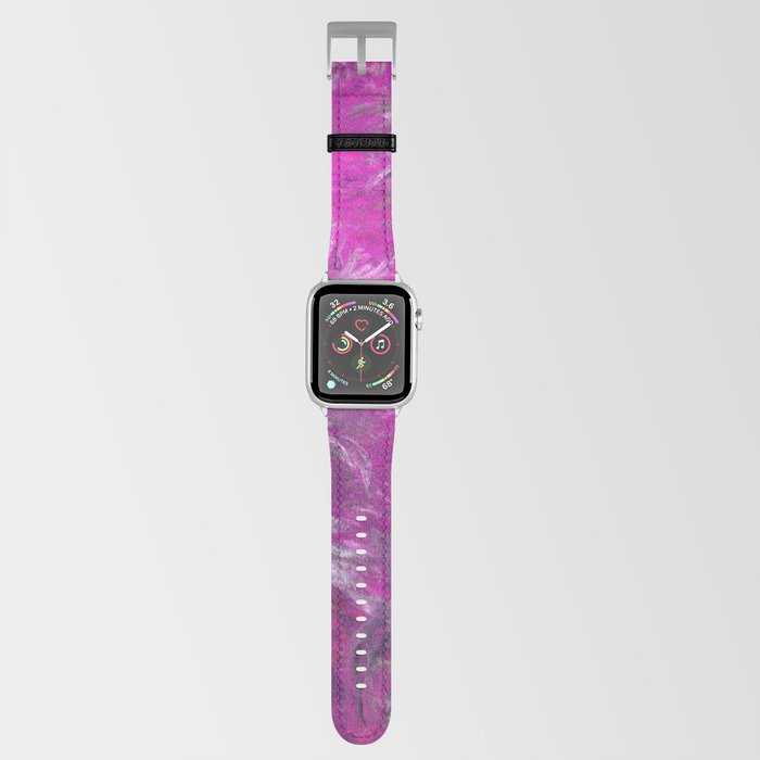 The Path through the Irises floral iris landscape painting by Claude Monet in alternate lavender pink Apple Watch Band