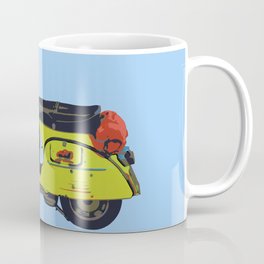 vespa scooter blue Yellow red Mug