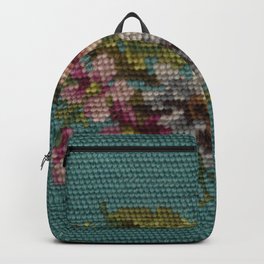floral needlepoint Backpack