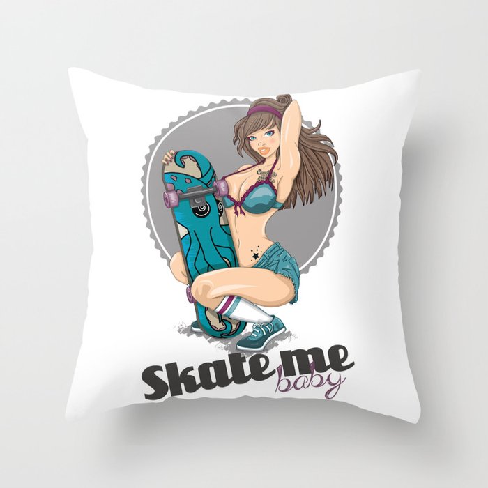 Skate me Throw Pillow