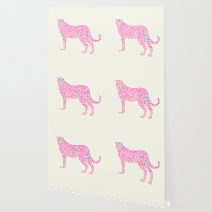 Pink Star Cheetah Wallpaper By Whatalife Society6