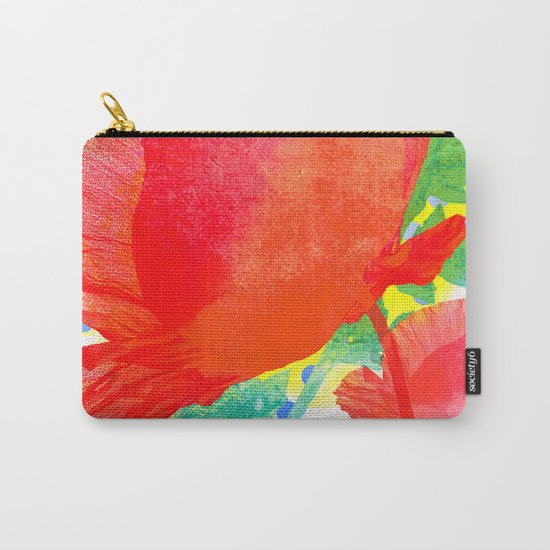 Poppy and dots Carry-All Pouch