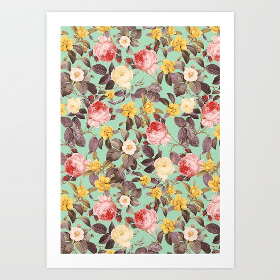 Classic Floral Pattern Art Print