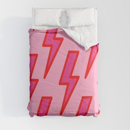 Pink and Red Y2k Lightning Bolt Wallpaper - Preppy Aesthetic Comforter