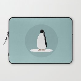 Pixel Penguin on Ice Laptop Sleeve