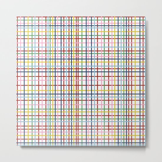 Rainbow Weave Metal Print