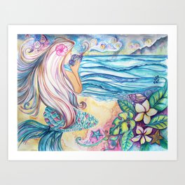 Mermaid Bliss Art Print