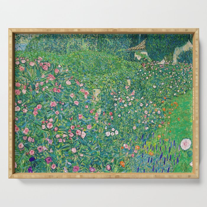 Gustav Klimt - Italian Garden Landscape Serving Tray