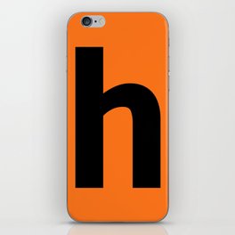 letter H (Black & Orange) iPhone Skin