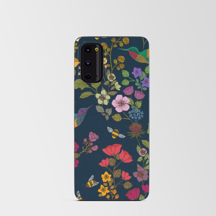 Hummingbirds and Bees {Deep Blue} Android Card Case