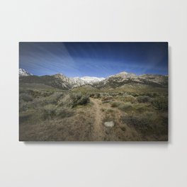 Hiking The Eastern Sierra Slope 4-29-20 Metal Print | Color, Bluesky, Clouds, Snow, Narure, Digital, Easternsierra, Hiking, Mountains, Mountain 
