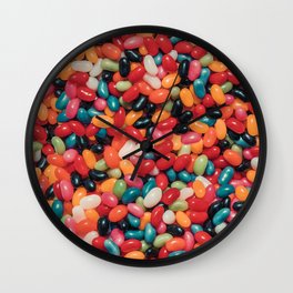 Vintage Jelly Bean Real Candy Pattern Wall Clock