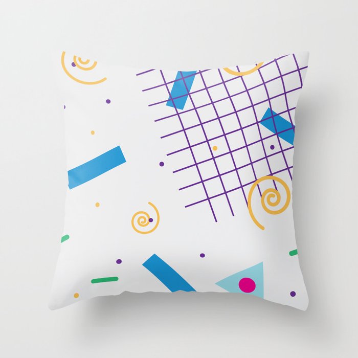 90's graphic Throw Pillow