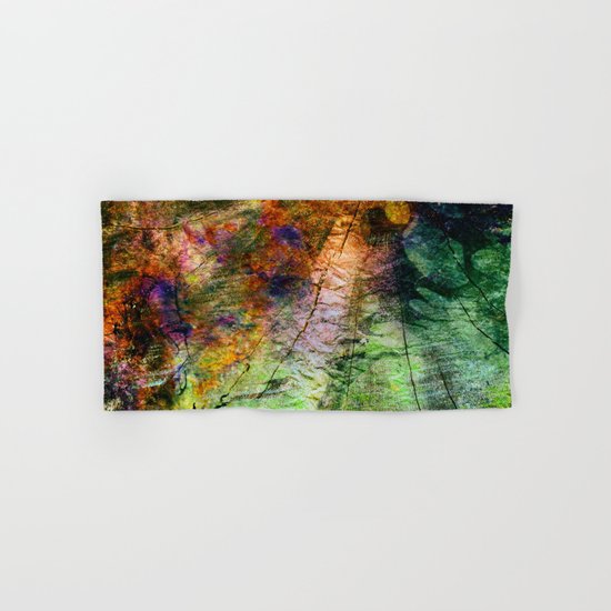 ink in wood Hand & Bath Towel