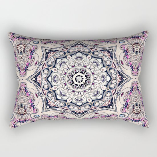 Abstract Octagonal Mandala Rectangular Pillow