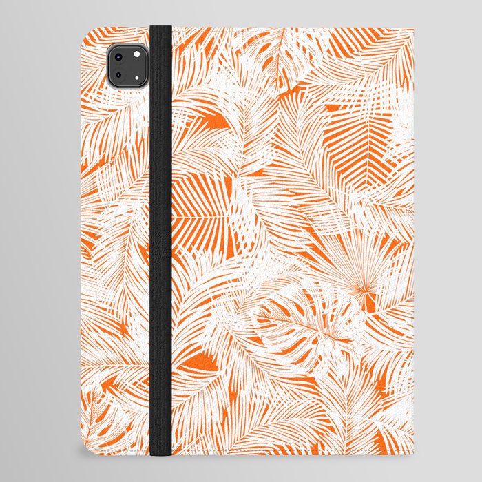 orange tropical leaves pattern iPad Folio Case
