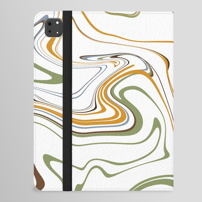Natural colors liquid marble design iPad Folio Case