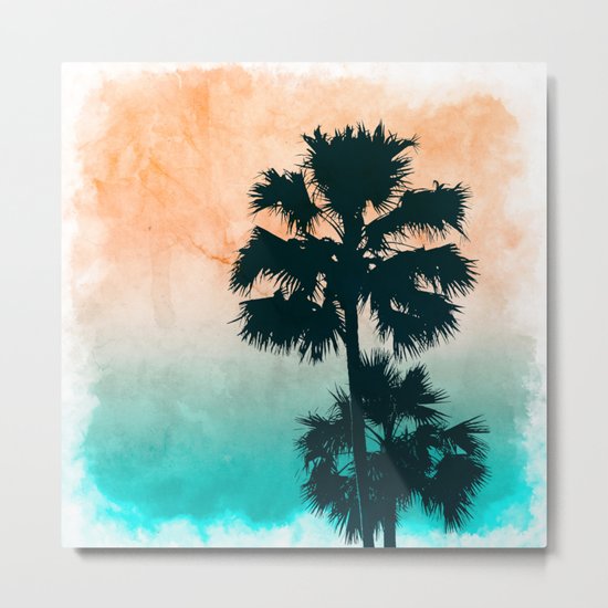 Palms on the beach Metal Print