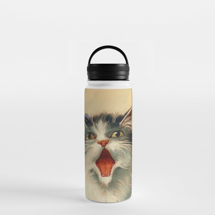 “Cat and Irises” by Maurice Boulanger Water Bottle
