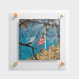 Great Britain Photography - The British Flag Halfway Hung Up Floating Acrylic Print
