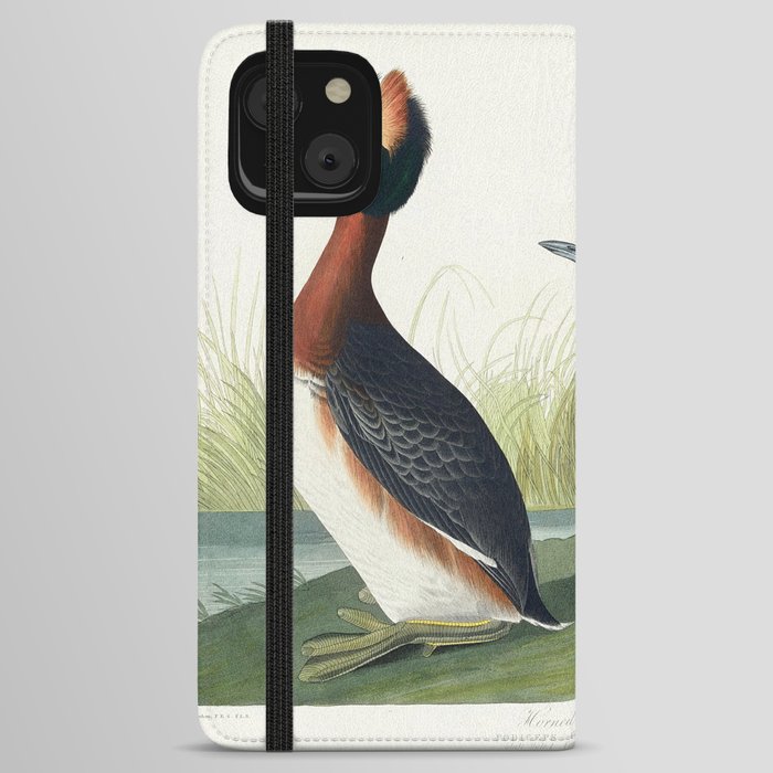 Horned Grebe from Birds of America (1827) by John James Audubon  iPhone Wallet Case