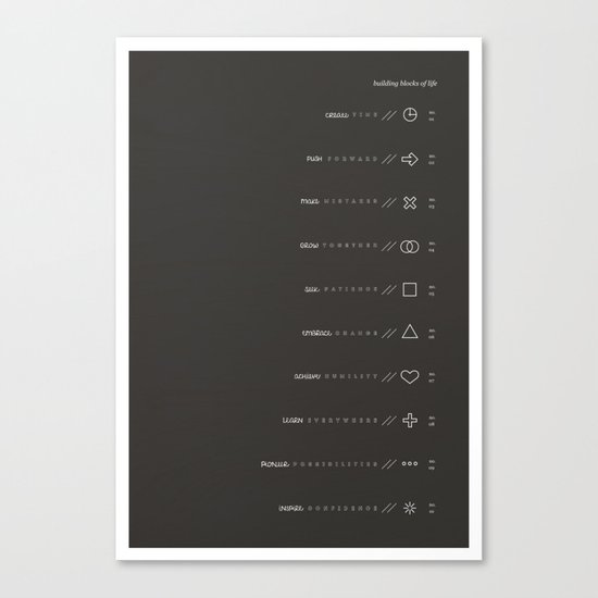 Building Blocks Dark Canvas Print
