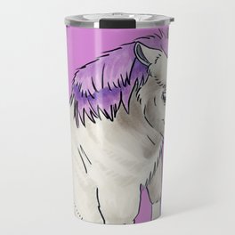 Diana's Unicorn - Pink background Travel Mug