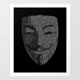 ...You May Call Me 'V' – So who's Anonymous? Art Print