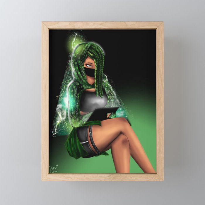 Green Framed Mini Art Print