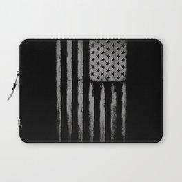 White Grunge USA flag Laptop Sleeve