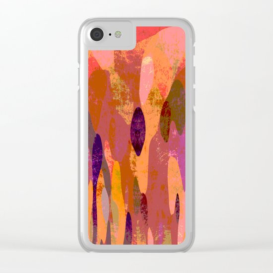 Baroque in red Clear iPhone Case