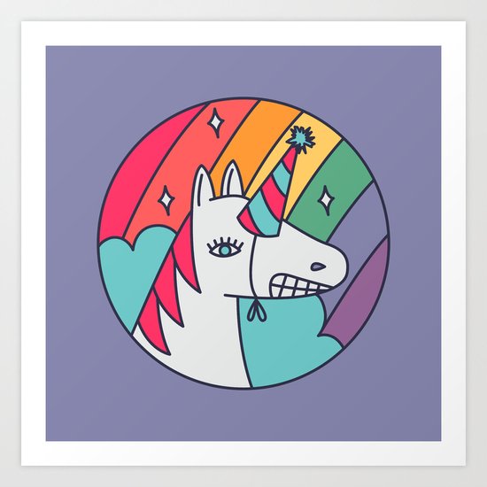 I Wish I Were a Unicorn Art Print