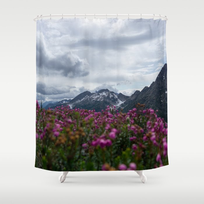 Mountain Heather in North Cascades, Washington  Shower Curtain
